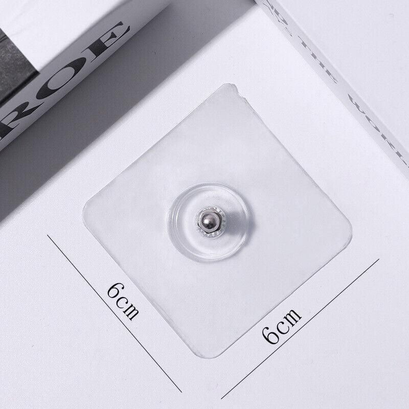 10X Punch-Free Adhesive Wall Hanging Hooks - 10mm