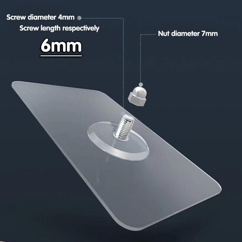 10X Punch-Free Adhesive Wall Hanging Hooks - 10mm