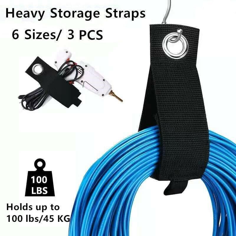3X Organizer Cord Holder Heavy Duty Cable Storage Straps Extension 6 Sizes - 50*435mm
