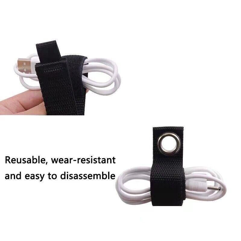 3X Organizer Cord Holder Heavy Duty Cable Storage Straps Extension 6 Sizes - 50*435mm
