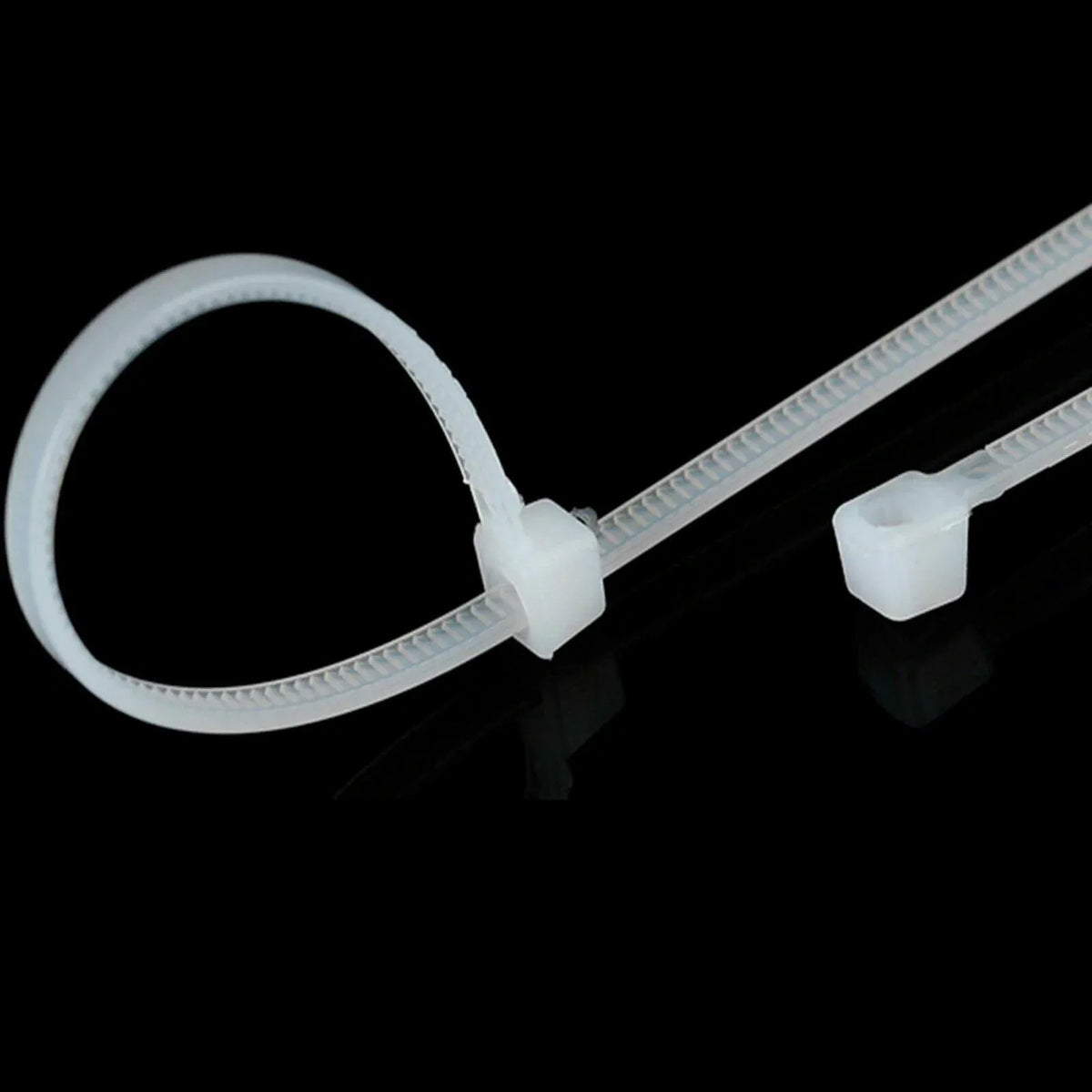 250-1000X Cable Ties Zip Ties Nylon Uv Stabilised Bulk White Clear Cable Tie - 3*150mm 500PCS