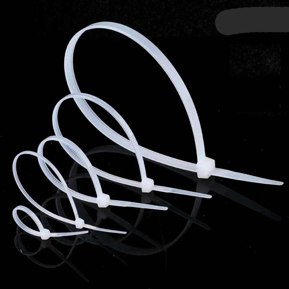 250-1000X Cable Ties Zip Ties Nylon Uv Stabilised Bulk White Clear Cable Tie - 3*150mm 500PCS