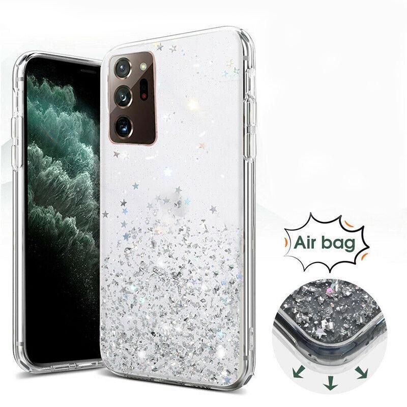 For Samsung Galaxy S20 Fe S21 Ultra S20 Shockproof Bling Glitter Soft Case Purple - For Samsung Note20Ultra