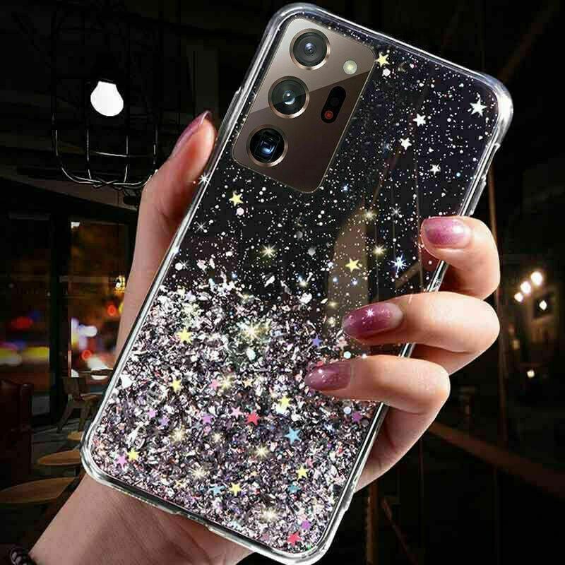 For Samsung Galaxy S20 Fe S21 Ultra S20 Shockproof Bling Glitter Soft Case Purple - For Samsung Note20Ultra