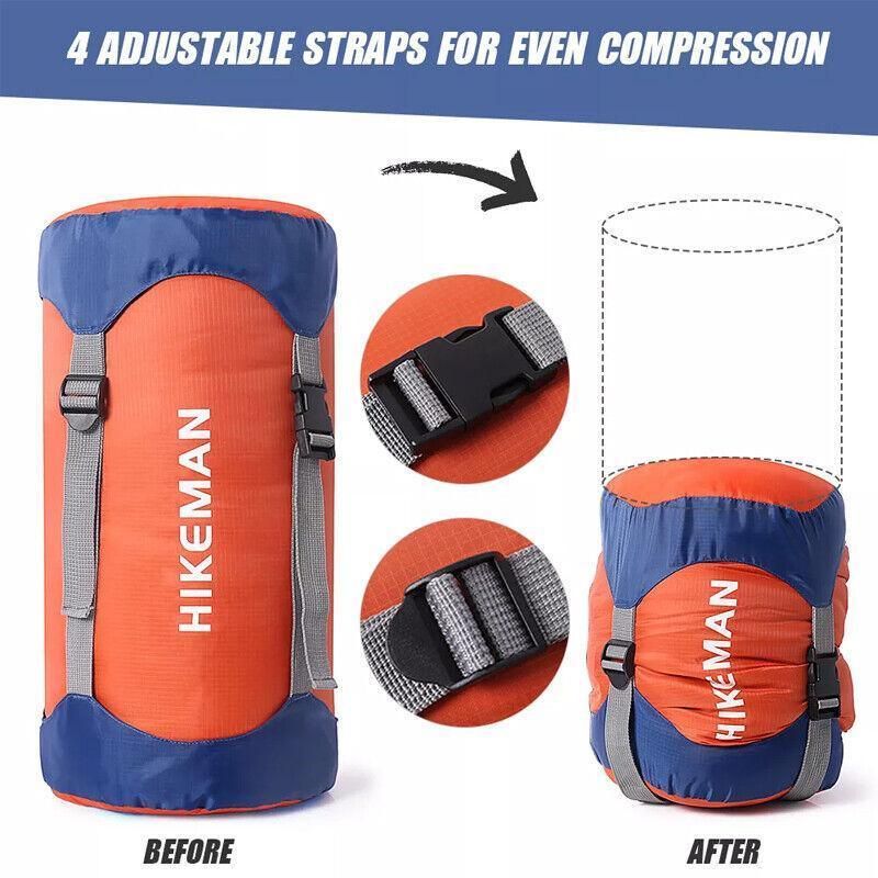 M Size Waterproof Compression Stuff Sack Outdoor Camping Storage Bag Sleeping Bag Cover - Orange