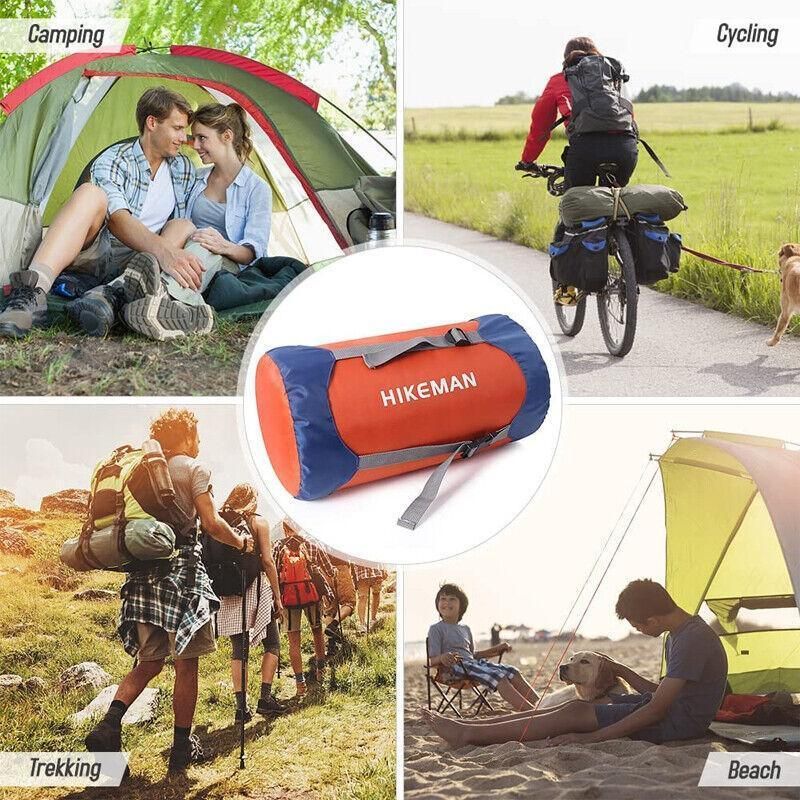 M Size Waterproof Compression Stuff Sack Outdoor Camping Storage Bag Sleeping Bag Cover - Orange