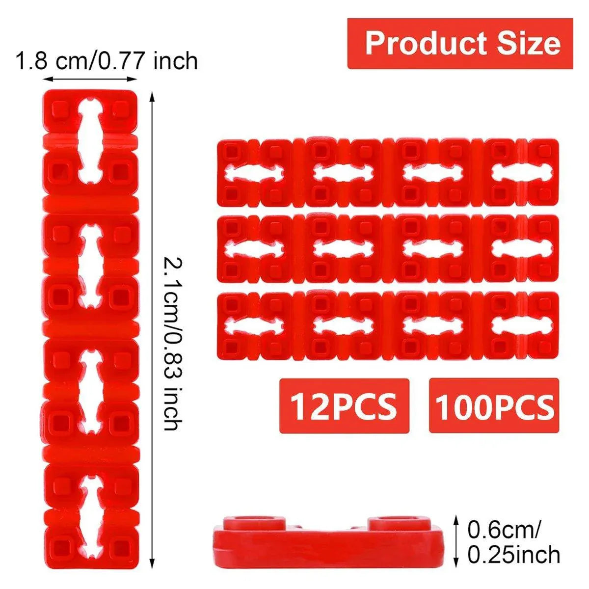 12/100pcs Red Switch and Receptacle Spacers Adjustable Depth Electrical Tool - 12PCS