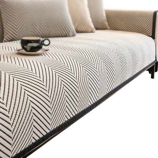 Sofa Cushion Cover Modern Non Slip Couch Protector Furniture Seat Slipcover Pad 70x210cm Black