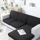 Stretch Sofa Slipcover 4 Seasons Universal Couch Protector Elastic Fabric Cover - Double-Black