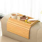 Sofa Armrest Foldable Tray Organizer Dinner Plate Storage Tray Multi-purpose