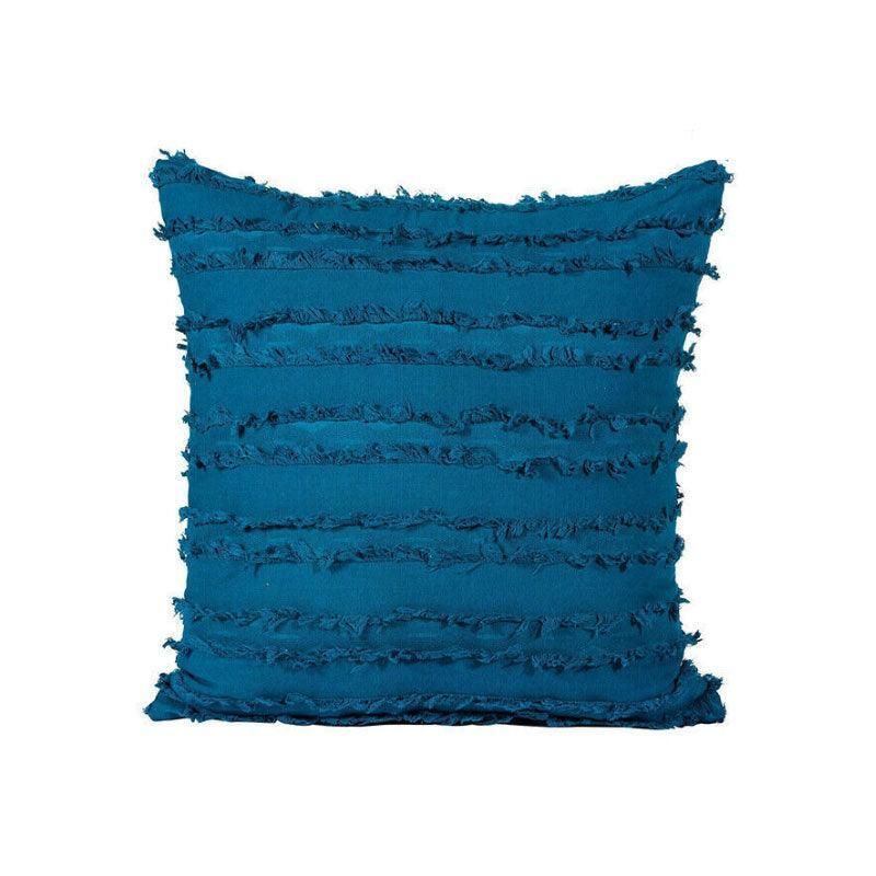 Boho Tassel Fringe Striped Cushion Cover Soft Home Decor Sofa Throw Pillow Case - Grey