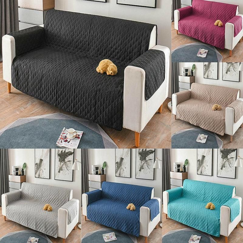 190x195cm Seater Pet Sofa Protector Cover Quilted Couch Covers Lounge Slipcover - Beige