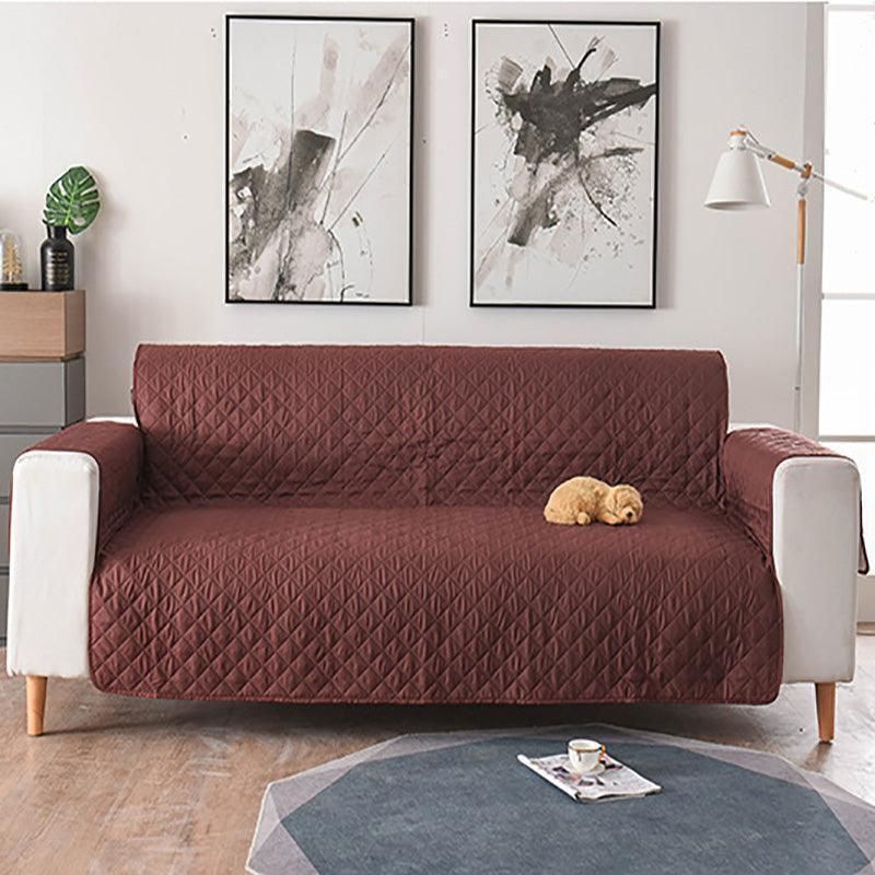 190x195cm Seater Pet Sofa Protector Cover Quilted Couch Covers Lounge Slipcover - Beige