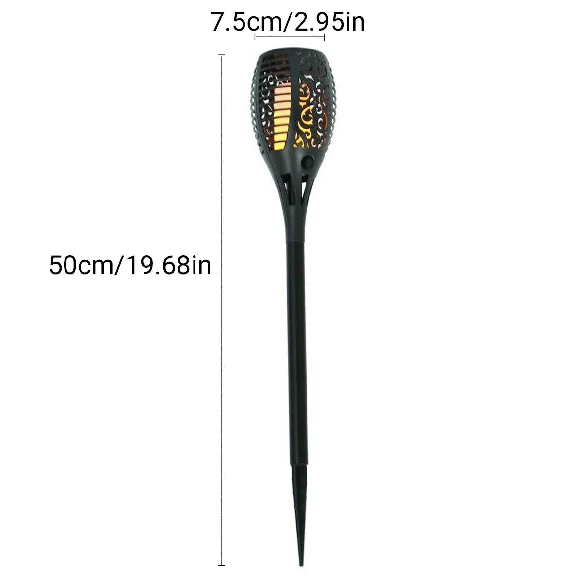 4PCS LED Solar Flickering Lights Outdoor Path Landscape Lamps Solarlamp