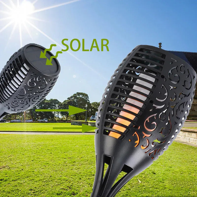 Torch Lights Outdoor Path Landscape Lamps Solarlamp 12led 80295 4pcs LED Solar