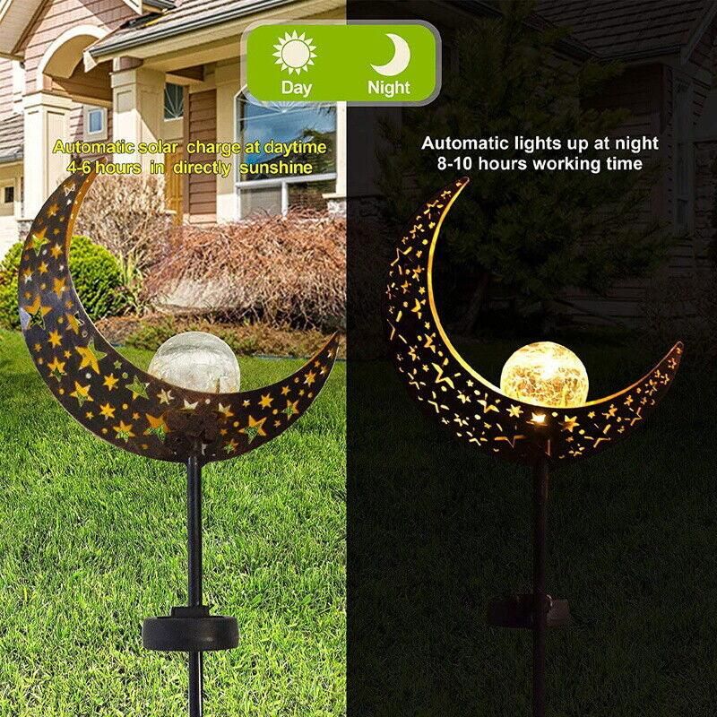 Solar Lights LED Garden Decor Outdoor Path Lights Lawn Light Lantern Lamp - 1X Flame