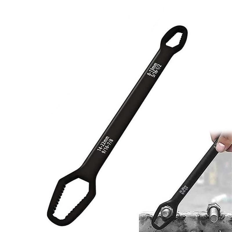 Universal Plum Screw Nuts Wrench 8-22mm Double Head Ratchet Spanner Repair Tools