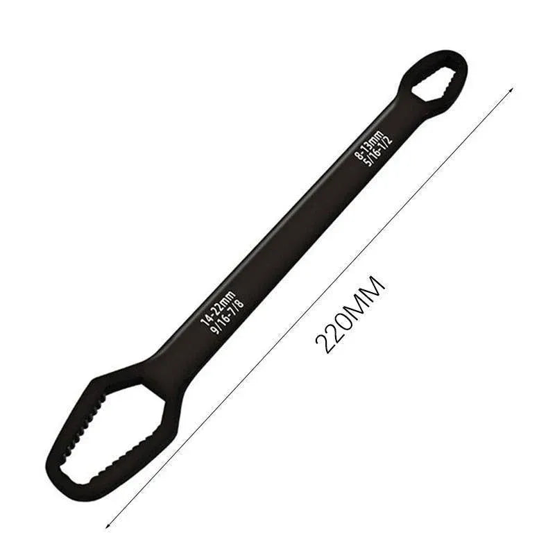 Universal Plum Screw Nuts Wrench 8-22mm Double Head Ratchet Spanner Repair Tools