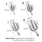 4 Sizes Aluminum Alloy Ice Shovel Flour Rice Scoop Multipurpose Kitchen Tool - S