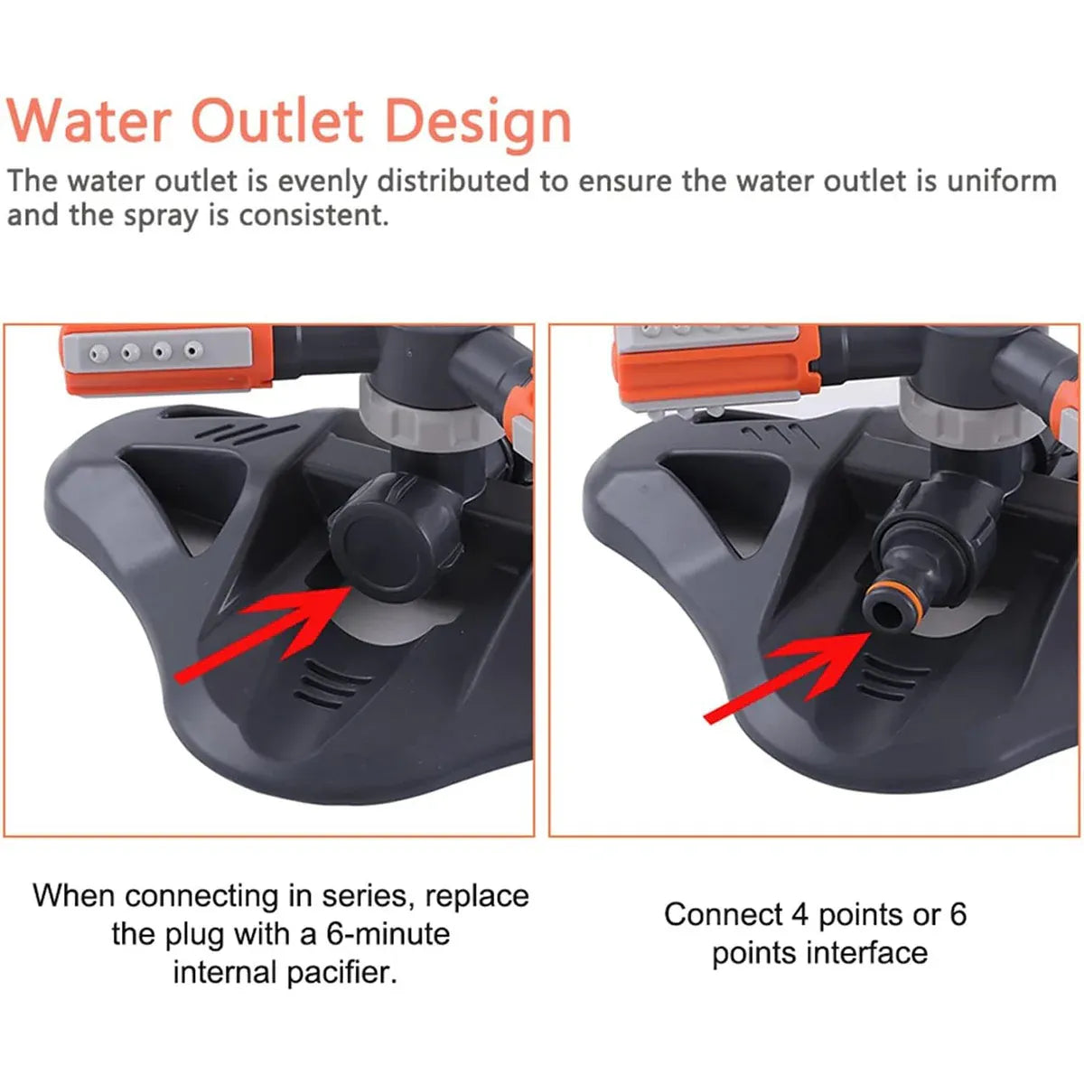Factory Supply Multifunctional Garden Sprinkler Plastic Three-prong Sprinkler Automatic Rotating Sprinkler