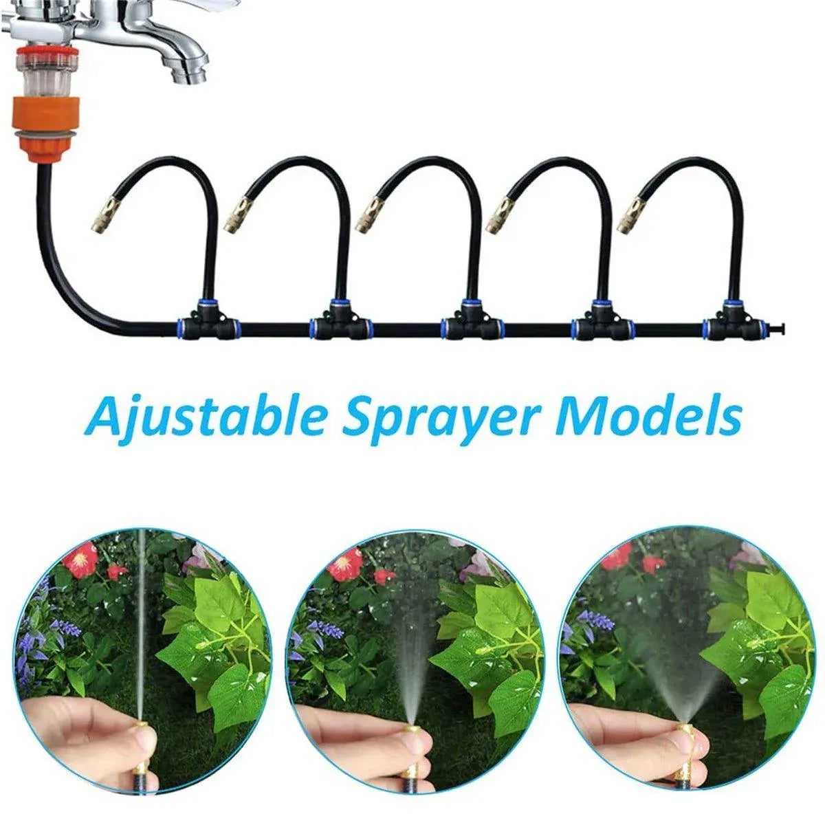5m 10m watering system adjustable with surface finish and tool fittings