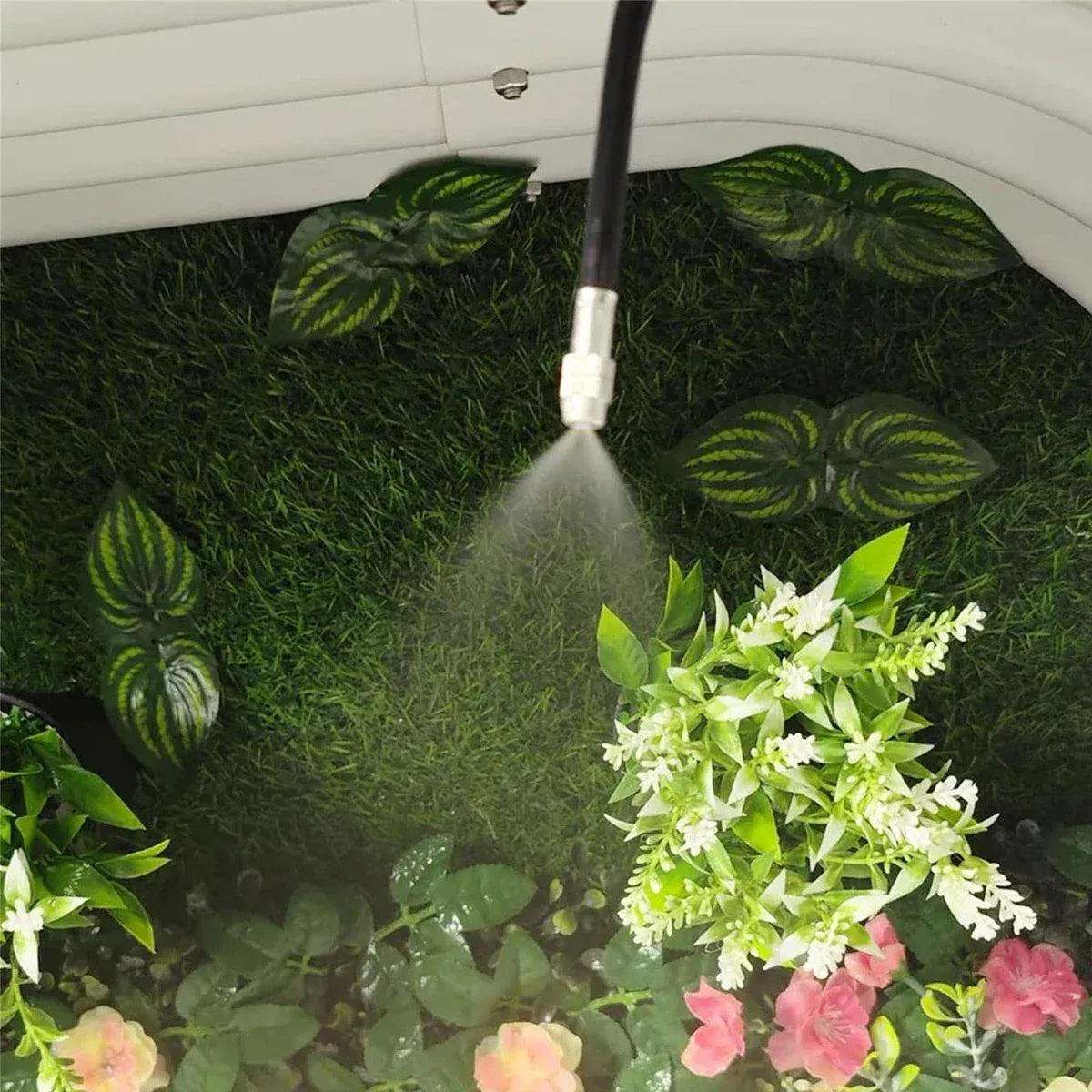 Watering system adjustable with surface finish and tool fittings