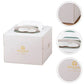 30PCS Grey Portable Cake Boxes Display Window Packing Case with Handle Birthday - 8 inch
