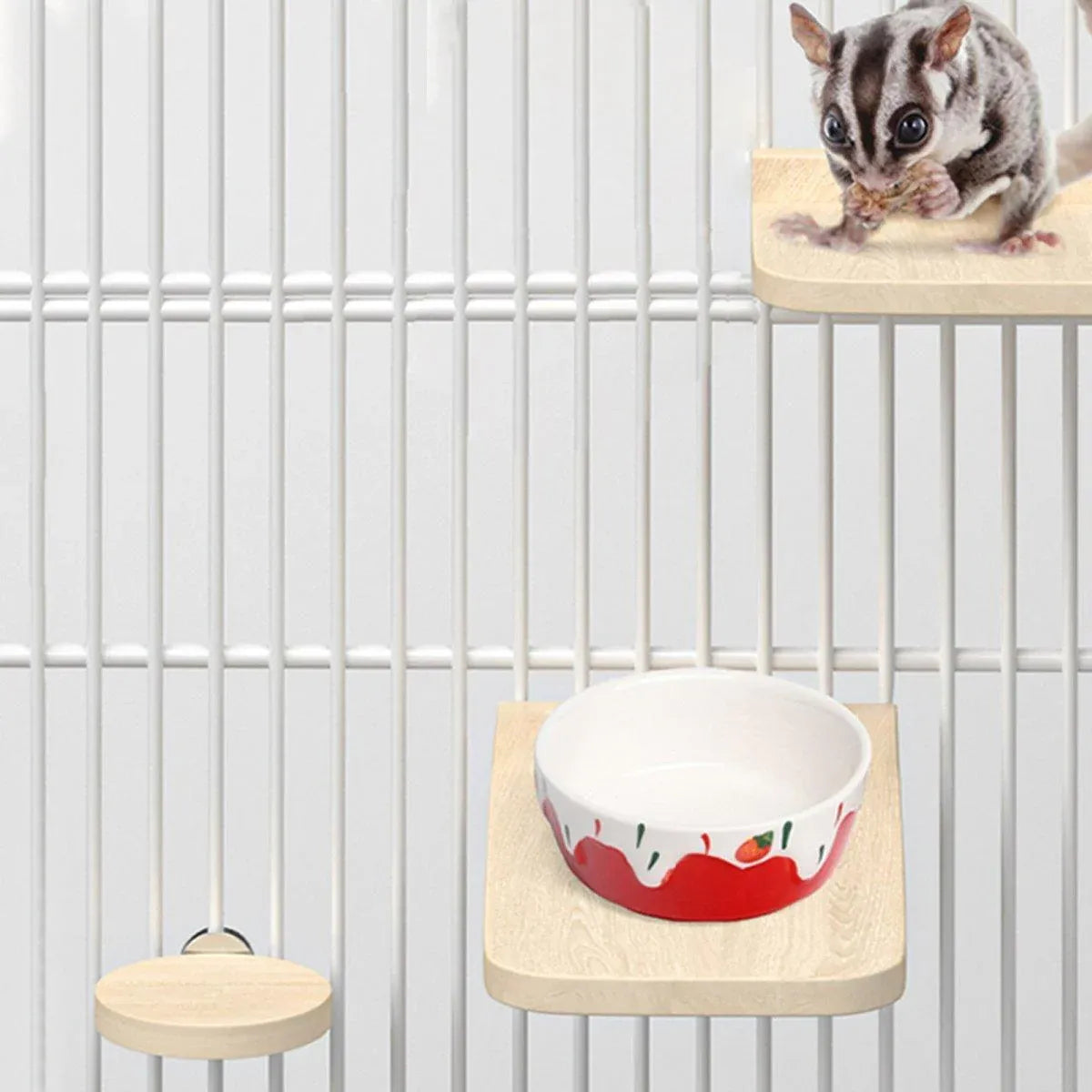 Hamster Parrot Play Stand Jump Platform Squirrel Cage Accessories Gear Pet Toy - A2111 (15*7.5*1.5cm)