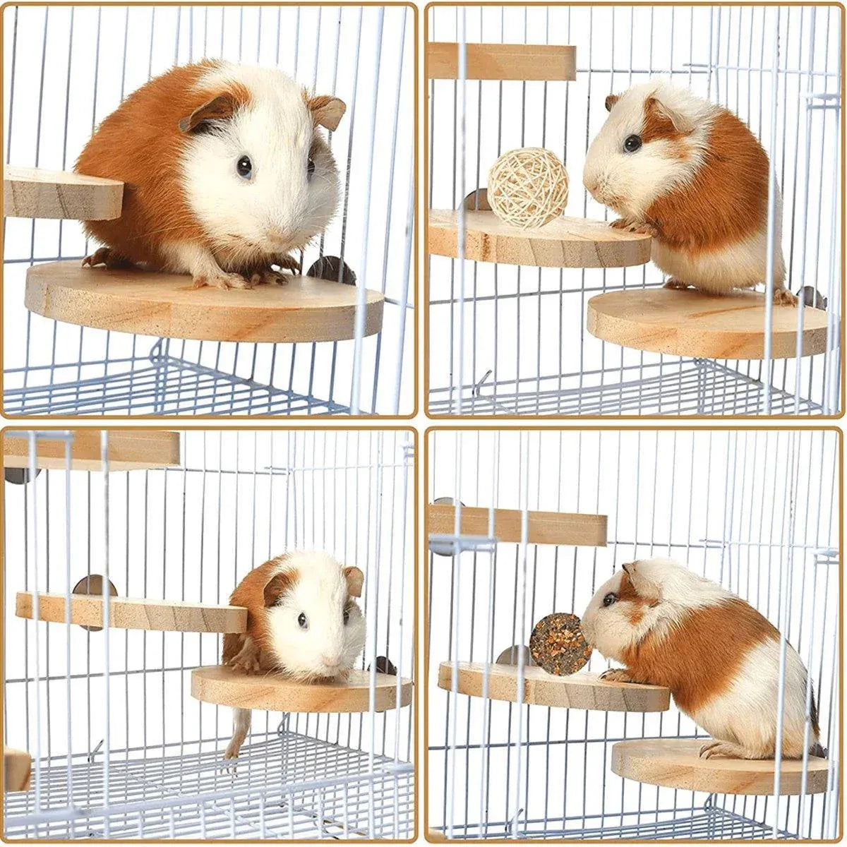 Hamster Parrot Play Stand Jump Platform Squirrel Cage Accessories Gear Pet Toy - A2111 (15*7.5*1.5cm)