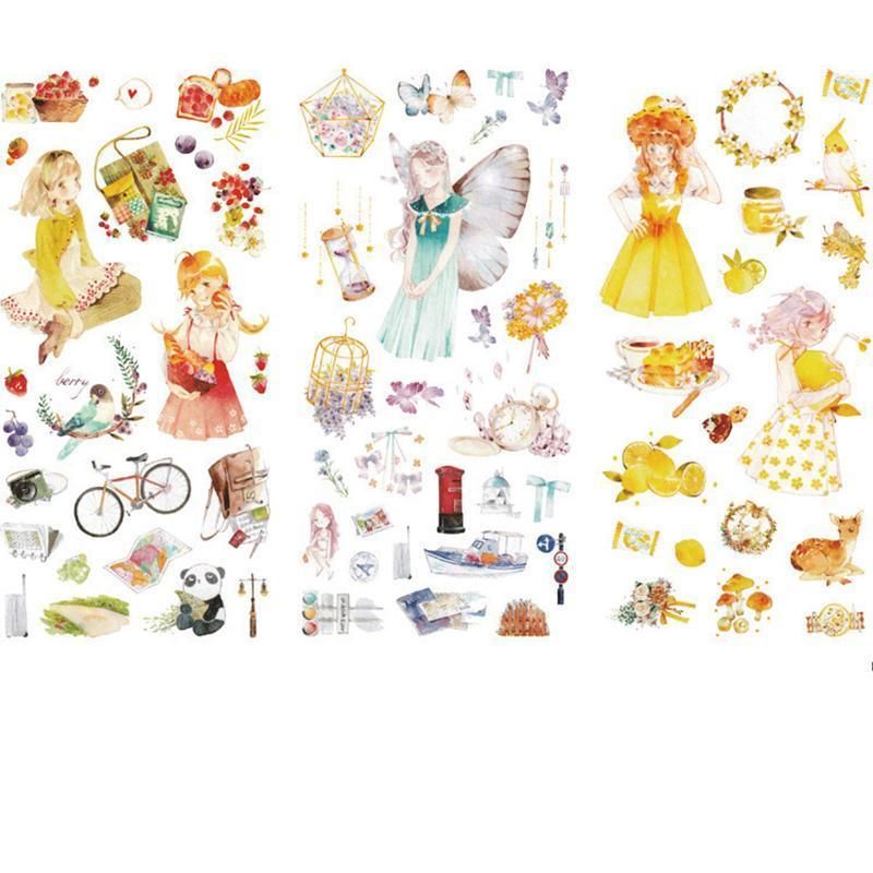 15-Style Creative Student Graffiti Sticker Set Small Fresh Sticker - O-Retro Objects