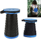 Portable Telescopic Folding Stool Travel Outdoor Seat Compact Retractable Chair - Orange