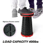 Portable Telescopic Folding Stool Travel Outdoor Seat Compact Retractable Chair - Orange