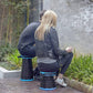Portable Telescopic Folding Stool Travel Outdoor Seat Compact Retractable Chair - Red