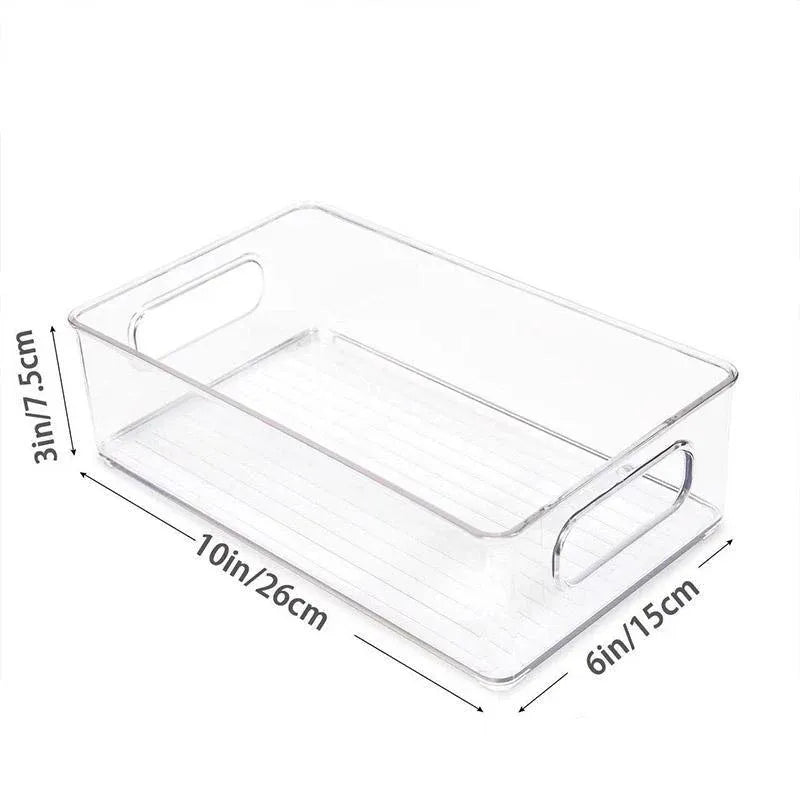 6pcs Transparent Fridge Organizer Storage Box for Kitchen and Food Organization