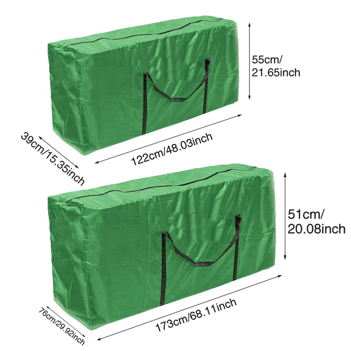 Extra Large Heavy Duty Storage Bag Waterproof Garden Furniture Cover Organizer - 122cm x 39cm x 55cm