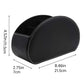 PU Leather Desktop Organiser Remote Control Office Cosmetic Storage Box Holder
