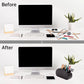 PU Leather Desktop Organiser Remote Control Office Cosmetic Storage Box Holder