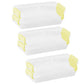 3PCS Clear Plastic Desktop Storage Box 2 Layer Holder DIY Stationery Pencil Case - Yellow