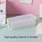3PCS Clear Plastic Desktop Storage Box 2 Layer Holder DIY Stationery Pencil Case - Yellow