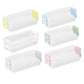 3PCS Clear Plastic Desktop Storage Box 2 Layer Holder DIY Stationery Pencil Case - Yellow