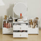 Vanity Mirror Jewellery Organiser Case Portable Cosmetic Makeup Storage Box