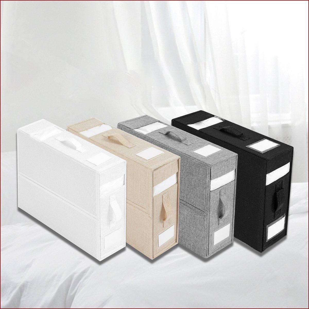 Fabric Storage Box Set Bedding Organizer Closet Blanket Quilt Storage Containers - Grey