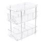 3 Layer Transparent Storage Rack Multi Functional Organiser Shelf Clear for Home