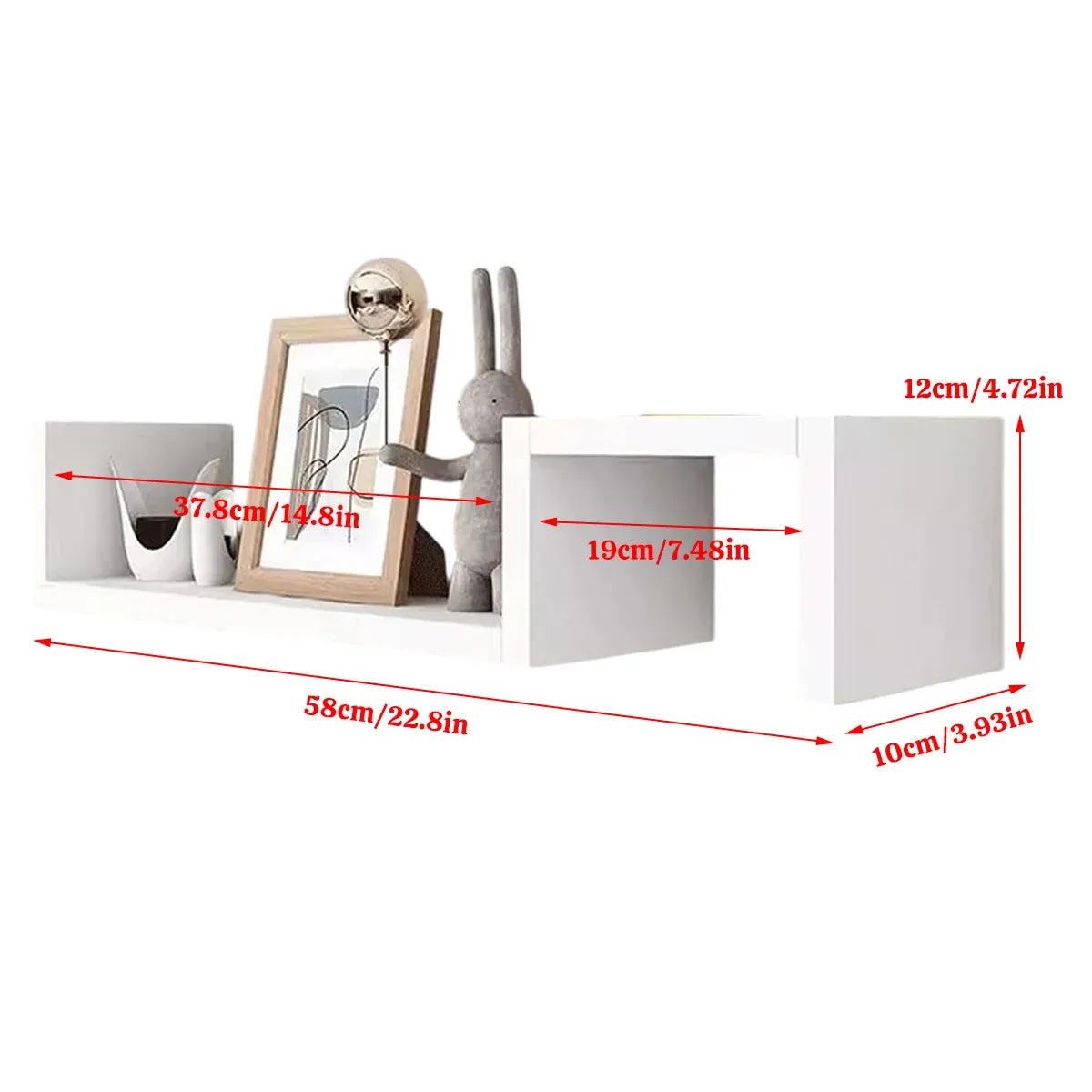 Living Room Bedroom Wall Mounted Storage Shelf Multi Layer Easy To Install