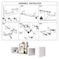 Living Room Bedroom Wall Mounted Storage Shelf Multi Layer Easy To Install