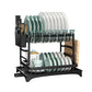1-Piece Black Dish Drying and Storage Rack