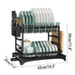 1-Piece Black Dish Drying and Storage Rack