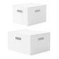 Portable Storage Box White M/L with Lid - M