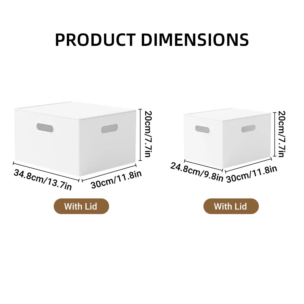 Portable Storage Box White M/L with Lid - M
