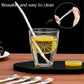 5pcs Stainless Steel Straw Spoon Removable Filter Reusable Tea Juice Stirrer - Gold